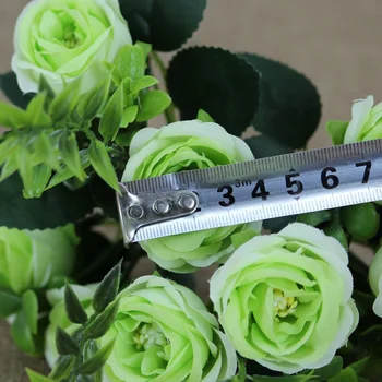 Ruže Simulácia Kytice 5 Vidličky Umelé Kvety, Domáce Dekorácie Nábytku, Svadobné Arch Usporiadanie Hodváb Falošné Kvety