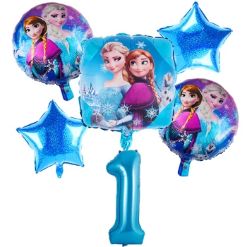 6pcs/set Disney Princezná Mrazené Strana navrhne Hliníkovej Fólie Počet Balónikov, Narodeniny, Party Dekorácie Baby Sprcha Dievčatá Dary