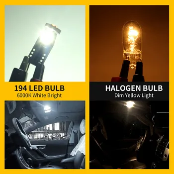 AILEO 10Pcs T10 LED Svetlá 3030 SMD LED Žiarovka W5W Canbus Žiadna Chyba Auta, vnútorné Osvetlenie Automobilov Dome Lampa Biela Modrá Žltá