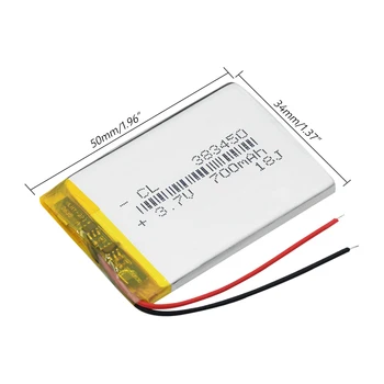 383450 3.7 V, 700 mah Lítium-polymérová batéria S Ochranou Rada Pre GPS, MP3 MP4 MP5 Prenosné DVD Reproduktor PSP Elektrické hračky