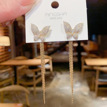 Vymeniteľné kovové dlhý strapec motýľ, jemné dámske Náušnice 2021 Trend Ženy šperky Vysokej Kvality vintage Nové Náušnice