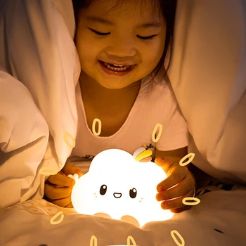 USB Nabíjateľné Detí Nočné Svetlo RGB LED Nočné svetlo S Diaľkovým ovládačom Mäkké Silikónové Roztomilý Zvieratá LED Nočné Lampy