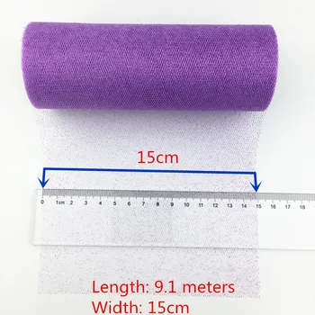 Lesk Sequin Tylu Roll 10 Metrov Organza 15 cm Laser Remesiel Tutu Textílie Svadobné Dekorácie Narodeninovej Party Dodávky Tylu