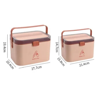 Domácej Starostlivosti Lekárničky Plastové Skladovacie Škatule Obdĺžnik Úložný Box Prenosný A Módne Farby Skladovacie Boxy & Zberných Nádob