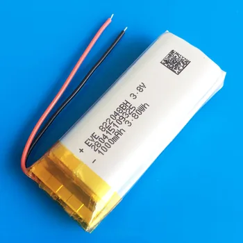 3,7 V 1000mAh lipo polymer lithium nabíjateľná batéria 822048 energie pre MP3, GPS, PSP záznamník headset e-book fotoaparát