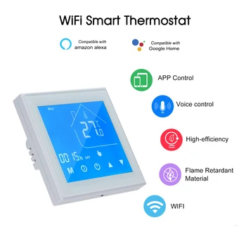 Tuya WiFi Smart Termostat Teploty LCD Týždeň Programovateľné pre Vodu/Plynový Kotol na vykurovanie Tuya APP Control pre Alexa Domovská stránka Google