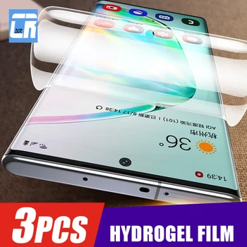 3ks Zakrivené Hydrogel Fólia na Samsung Galaxy Note 8 9 20 10 Plus S8 S9 S10 S20 S21 Ultra S10e S20 fe A72 A52 Screen Protector