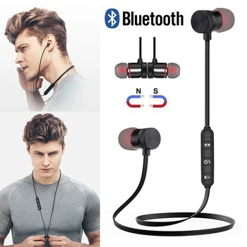 1pcs Módne M9 Magnetické Bluetooth Headset Bezdrôtový In-Ear Redukcia Šumu Slúchadlá S Mikrofónom Potu Dôkaz pre Stereofónne Slúchadlá
