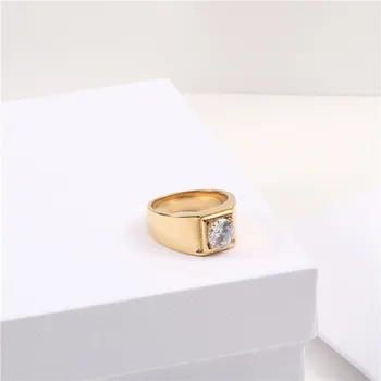 Joolim High-End 18K Zlata PVD Módne Crystal Prstene pre Ženy Nehrdzavejúcej Ocele, Šperkov, Veľkoobchod