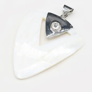 Nový Štýl Prírodného Kameňa Prívesok Trojuholník Shell Pre Šperky, Takže DIY Náhrdelník Náramok Náušnice Príslušenstvo