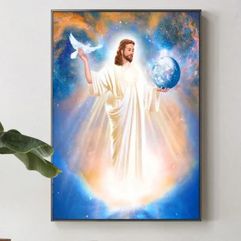 5d Ježiša Krista ikonu diamond maľovanie náboženské diamond mozaiky náboženstvo portrét diamond výšivky plný vrták Domáce Dekorácie