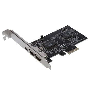 PCI Express x1 slot karty PCI-E FireWire 1394a IEEE1394 Radič Karty 3 Portu Na pracovnej Ploche