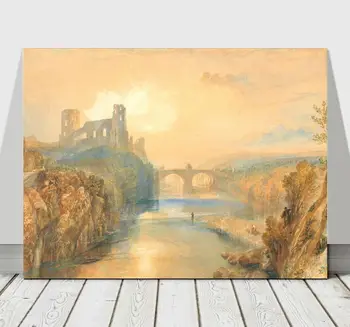 WILLIAM TURNER - Barnard Castle - PLÁTNO UMENIA, TLAČE, PLAGÁT - 12x8inch; Cool Dekorácie Plátno Tlačiť Maľovanie Tlač Stenu Obrázok
