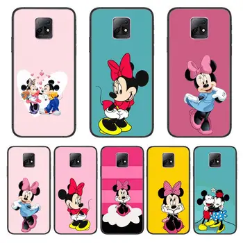 Disney Minnie Micky Mouse Telefón puzdro Pre Xiao Redmi 10X 9 8 7 6 5 Pro S2 K20 T 5 G Y1 Anime Čierny Silikónový Kryt Späť Celkom