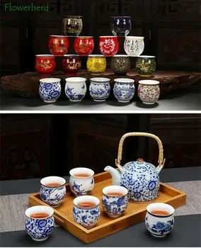 Keramické, Porcelánové Čaj Káva Yerba Mate Pohár Teaware Drinkware Kung Fu Šálku Čaju Nastaviť Double-layer Izolácie Pohár Vody