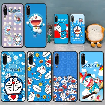 Doraemon Karikatúry Telefón Prípade Kryt Trupu Pre Xiao Mi 8 9 10 T poznámka 10 Lite Pro 5G A pocox 2 3 black Soft Shell Prime Móda