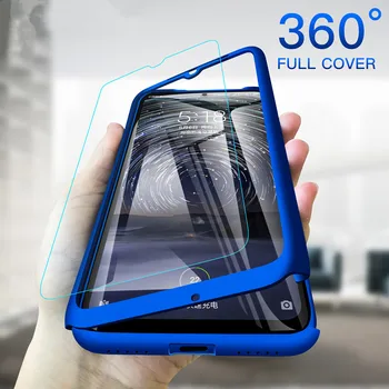 Tenké PC Phone Prípade Pre Xiao Redmi Poznámka 9A 9C 9 9S K30 Pro Max Módy S Sklom Film 360 Stupeň Úplný ochranný Kryt