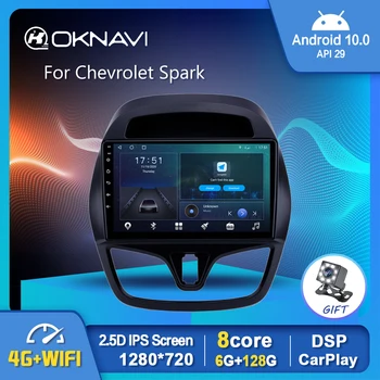 JUSTNAVI Android 10.0 autorádio, Video Prehrávač Pre Chevrolet Spark-2018 Auto GPS Stereo Navigáciu DSP OBD Carplay Žiadne DVD 9