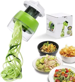 Ručné Spiralizer Zeleniny, Ovocie Slicer Nastaviteľné Špirála Strúhadlo Fréza Šalát Nástroje Cuketa Rezance Špagety Maker