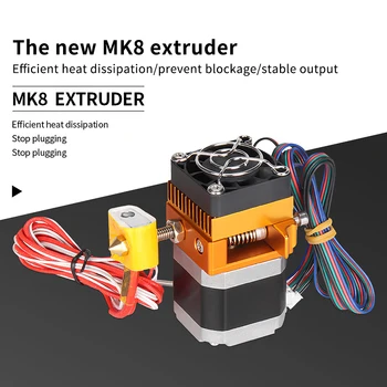 MK8 Vytláčacie Auta 0,4 mm Tryska 1.75 mm Vlákna J-vedúci Hotend Lisovania 3D Tlačiarne Diely Vytláčacie s Full Metal Držiak Trysky