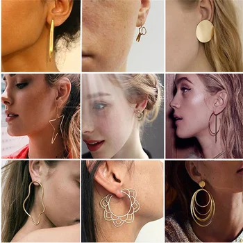 UMKA Módy Náušnice 2019 Kovové Kolo Geometrické Náušnice Pre Ženy Visí Visieť Náušnice Kvapka Earing Moderné Šperky