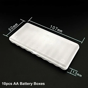 Plastové Batérie Úložný Box Pevný Kontajner puzdro pre 10Pcs AAA Batérie Prenosné Organizátor Box PP Lítiová Batéria Prípade
