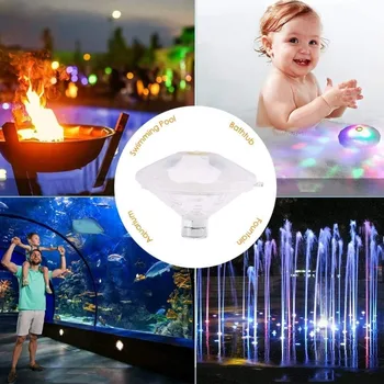 RGB Plávajúce Podvodná Svetla Ponorné LED Disco party Svetlo Svietiť Zobraziť Bazén, vírivka Spa Lampa Baby Kúpeľ Svetlo