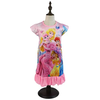 2021 Disney Princezná Šaty Dievča Letné Oblečenie Deti Oblečenie detské Pyžamo Narodeniny Šaty Bežné Kostým Ariel 3 8 Y