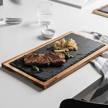 Japonský Štýl Drevené Čaju Zásobník Slúži Tabuľka Doska Steak Sushi Občerstvenie Skladovanie Potravín Jedlo pre Hotel Home Slúžiace Zásobník
