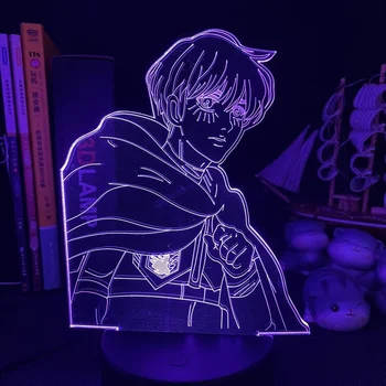 Anime Lampa Útok na Titan 4 Armin Arlert Obrázok pre Spálňa Decor Nočné Svetlo Deti Narodeninám Shingeki No Kyojin 3d Svetlo
