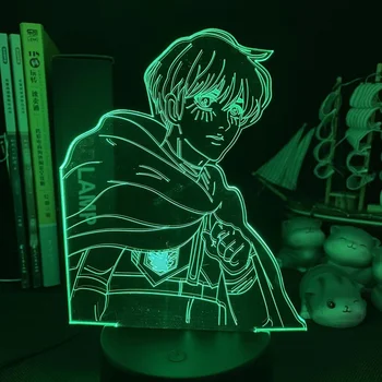 Anime Lampa Útok na Titan 4 Armin Arlert Obrázok pre Spálňa Decor Nočné Svetlo Deti Narodeninám Shingeki No Kyojin 3d Svetlo