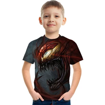 Letné chlapci a dievčatá T-shirt 3D nový zvierat lev detí tlačiť T-shirt chlapčenské Letné Krátke Sleeve T-Shirt detské top
