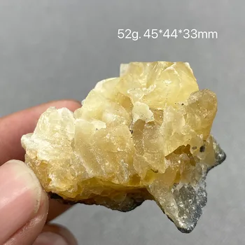 Prírodná biela fluóru hliníka, sadry a žltá fluorite symbióza crystal doprava zadarmo