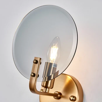 Moderné Sklenené nástenné svietidlo spálne vedľa údená šedá nástenné svietidlá AC 90-260V kúpeľňa led steny sconce