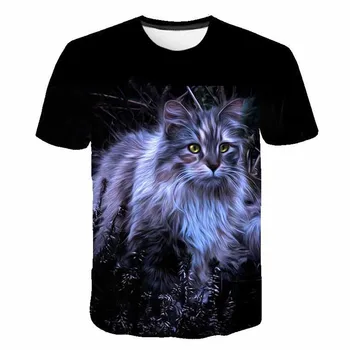 Deti Super Cool Box Cat na Útok Print T Shirt Dieťa Boys/dievčatá Krátkym Rukávom Letné Topy Deti Skvelé Ležérne Oblečenie pre Teenagerov