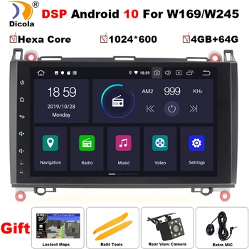 PX6 DSP 4G+64 G Auto Multimediálny Prehrávač GPS Android10 DVD Automotivo Na Mercedes/Benz/Sprinter/Viano/Vito/B-Class/B200/B180 Rádio