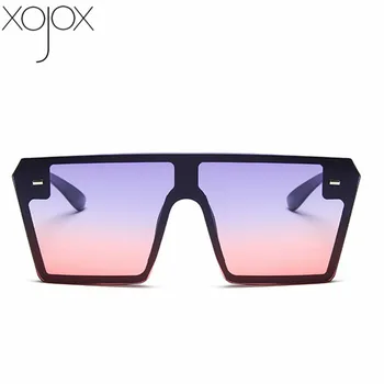 XojoX Námestie Ženy slnečné Okuliare Retro Nadmerné Slnečné Okuliare Plastového Rámu Jasný Objektív UV400 Tieni Módy Jazdy Okuliare pre Mužov