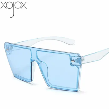 XojoX Námestie Ženy slnečné Okuliare Retro Nadmerné Slnečné Okuliare Plastového Rámu Jasný Objektív UV400 Tieni Módy Jazdy Okuliare pre Mužov