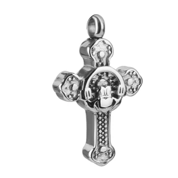 Claddagh Strieborná Farba Kríž Kremácie Urč Prívesok Drahocenná Pamiatka Šperkov Náhrdelník
