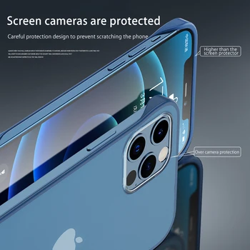 Módne Farby Transparentná Telefón puzdro Pre iPhone SE 2020 12 11Pro X XR XS Max 6 7 8Plus Shockproof S Krúžkami Pevný Zadný Kryt PC