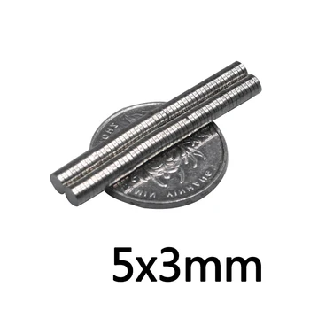 20/50/100ks 5x3 mm Malé Okrúhle Silný Magnet 5mmx3mm List Neodýmu Magnet 5x3mm Trvalé NdFeB Magnety 5*3 mm