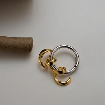 Silvology 925 Sterling Silver Pliesť Povrazy Prstene pre Ženy Originálny Dizajn Unikátny Dva-farba Vyhlásenie Krúžky Módne Šperky