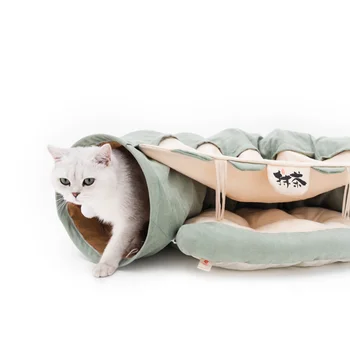 Japonsko Harajuku Mačka Skladacie Tunel Posteľ Snímateľný Vtipné Mačku Mat Trubice Pet Hrať Interaktívne Hračky Zvuk Papier Krúžok Bell Mačka Hniezdo