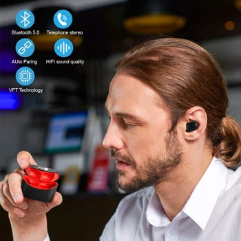 Flashwit SH2 TWS Bluetooth Stereo Slúchadlá Slúchadlá Mini Pravda Bezdrôtové Slúchadlá Športové Slúchadlá S Duálny Mikrofón Poplatok Prípade