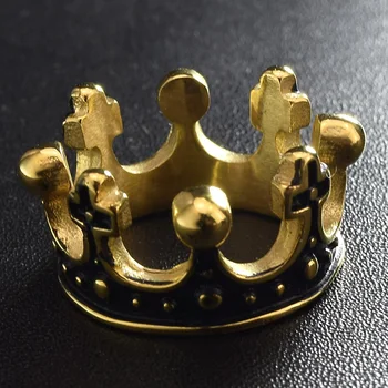 Dolaime Hot Zlatá Farba Nehrdzavejúcej Ocele Krúžok Korunu Kráľa Pánske Prstene, Svadobné Šperky Despotický Cool Party Darček, GR430