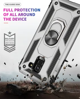 Pre Samsung Galaxy A8 2018 Prípade A8 Plus Magnet Auto Krúžok Stojan, Držiak Krytu Pre Samsung A8 plus A8+ A8plus 2018 Coque funda capa
