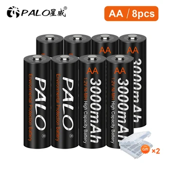 PALO 1.2 V NI-MH AA Batérie 1.2 V, AA Nabíjateľné Batérie Pre Vysoko Kvalitné Hračky, Fotoaparáty, Blesky 1.2 V AA batérie