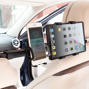 Auto Tablet PC na Telefón Držiak Univerzálny 2 v 1 Modul 360 Stupňov Späť Sedadlo, opierku hlavy Mount Stojan, Držiak pre iPad Tabliet držiaka Telefónu