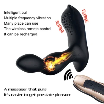Kúrenie Ohýbanie Análny Plug Vibrátor Mužskej Prostaty Masér G-Bod Stimulátor Bezdrôtové Diaľkové Zadok Zástrčky Stroj Sexuálne Hračky Pre M L1