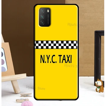 NYC Yellow Taxi Kabín Pre POCO X3 M3 F1 F2 Pro F3 Prípade Pre Xiao Mi 11 9T 10 TON Pro Mi 9 8 Poznámka 10 Lite Kryt